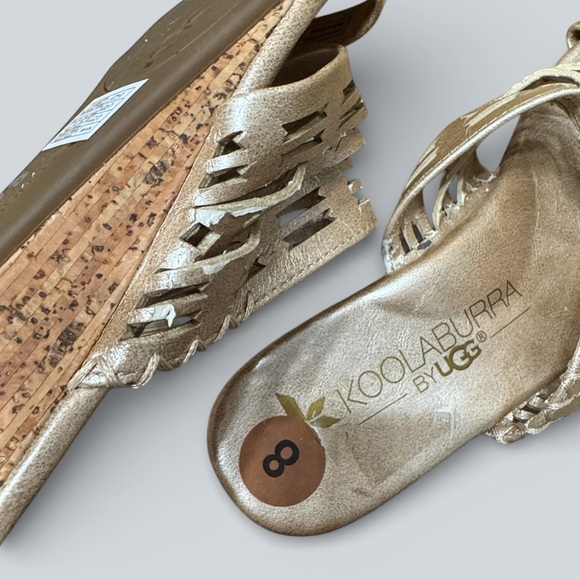 Koolaburra by UGG Metallic Gold Slide Sandals - Picture 5 of 7